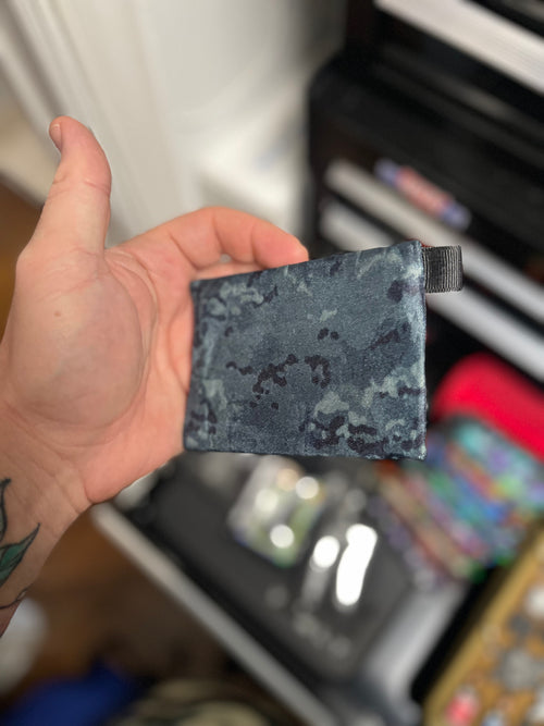 Blue/Gray Camo Wallet Slip