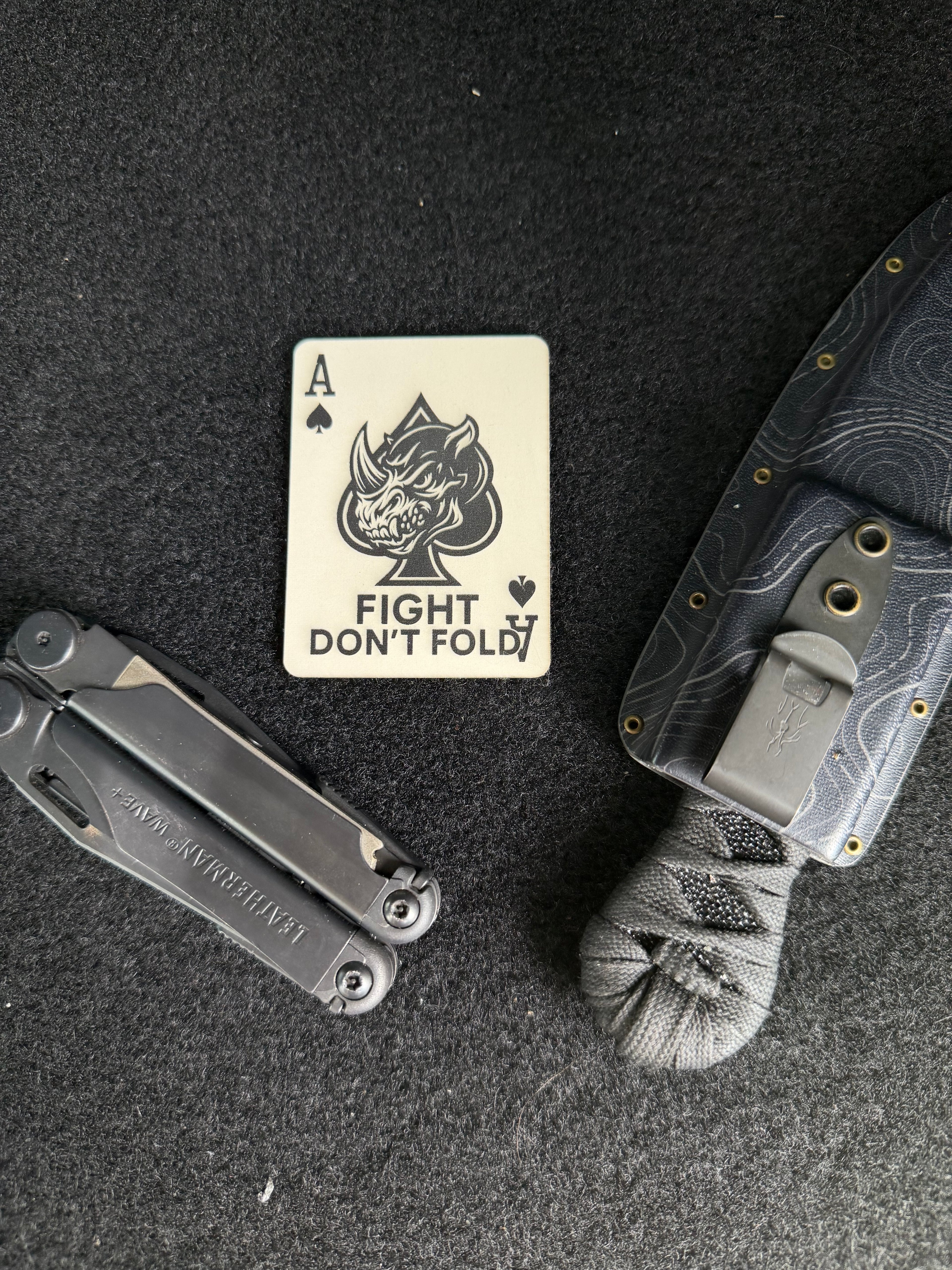 Fight Don’t Fold - Glow in the dark patch